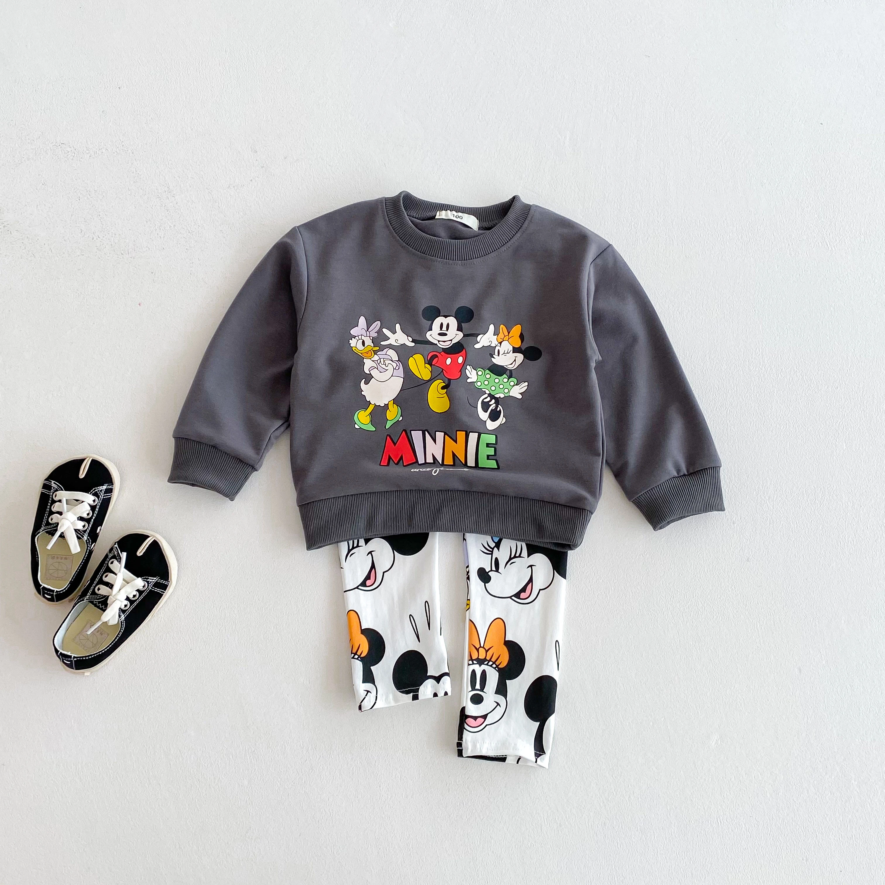 Disfraz para niños de 0 a 6 años, sudaderas de dibujos animados, traje para niña, ropa de otoño, Tops informales sueltos + Pantalones, conjunto de 2 piezas para niños - imagen 3