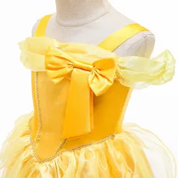 Disfraz de princesa para niña - Vestido de Bella floral sin mangas