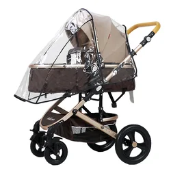 Cochecito cubierta de lluvia cochecito parabrisas universal para niños bebé bb dosel impermeable impermeable material EVA