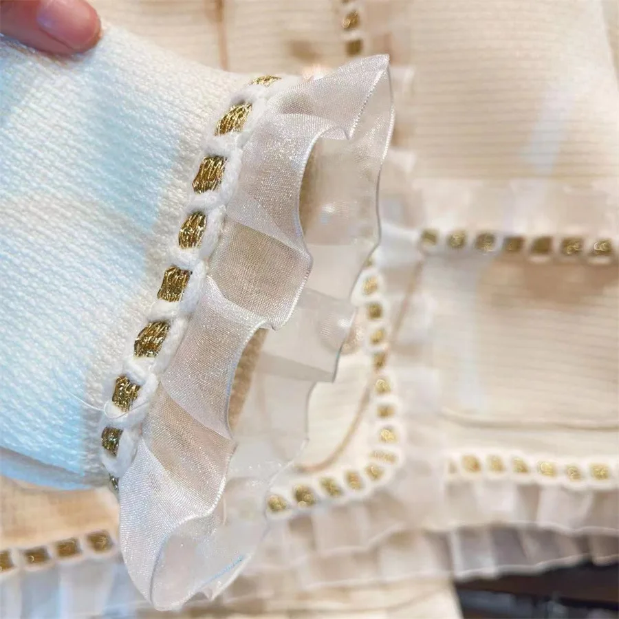 Primavera otoño nuevo estilo niños conjuntos niñas bebé moda abrigo suelto Falda plisada dos piezas - imagen 3