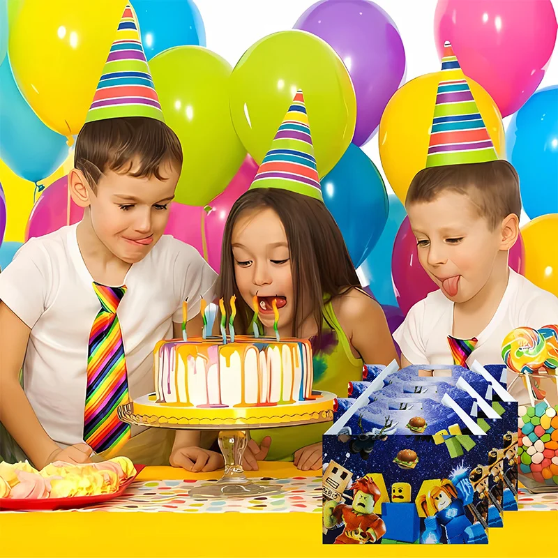 Cajas de recuerdos de fiesta de juegos para niños, suministros de decoración de cumpleaños, caja de regalo de Robot, caja de dulces para Baby Shower, caja de pastel pequeña de papel - imagen 3