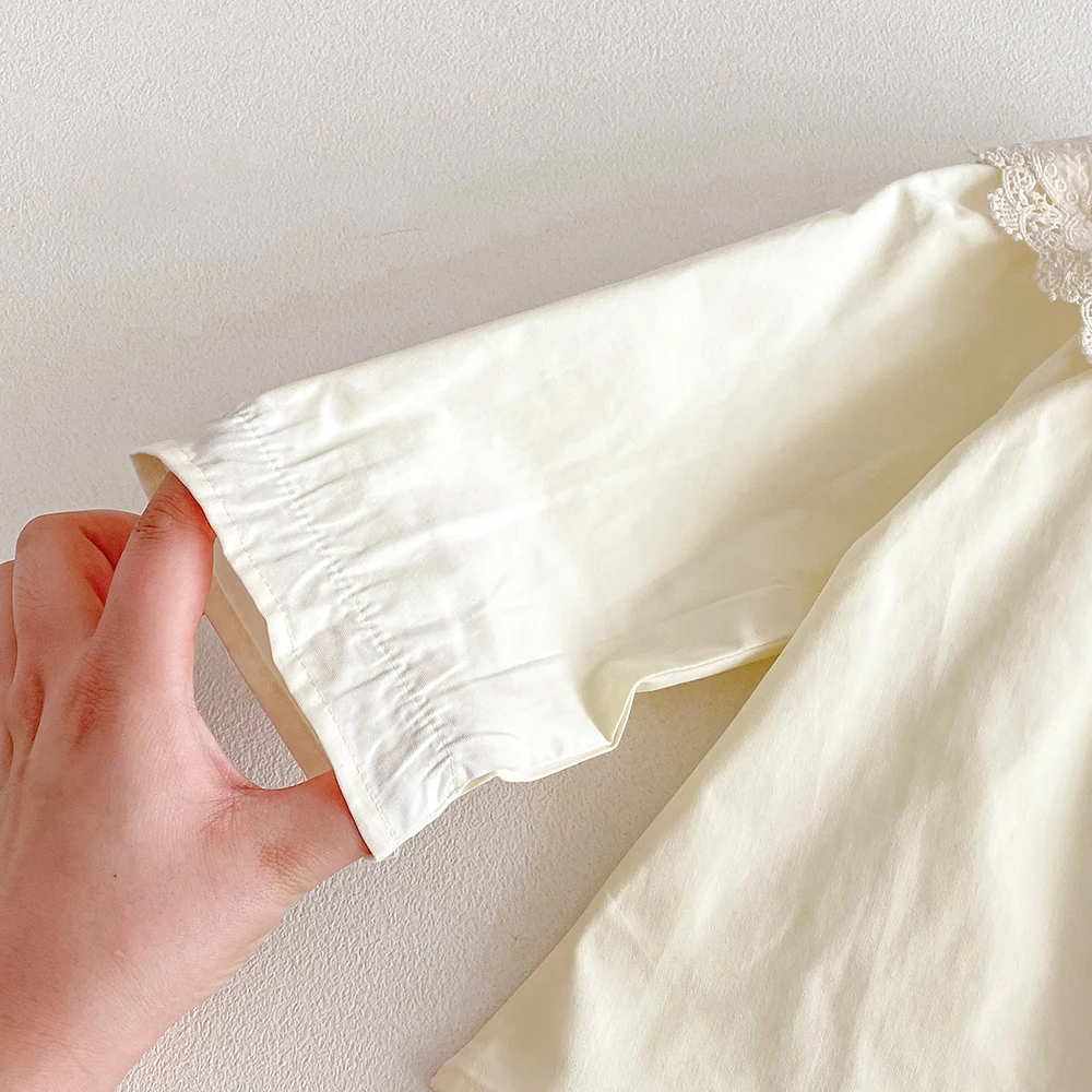 Camisa de algodón con volantes para bebé niña – Primavera - imagen 2