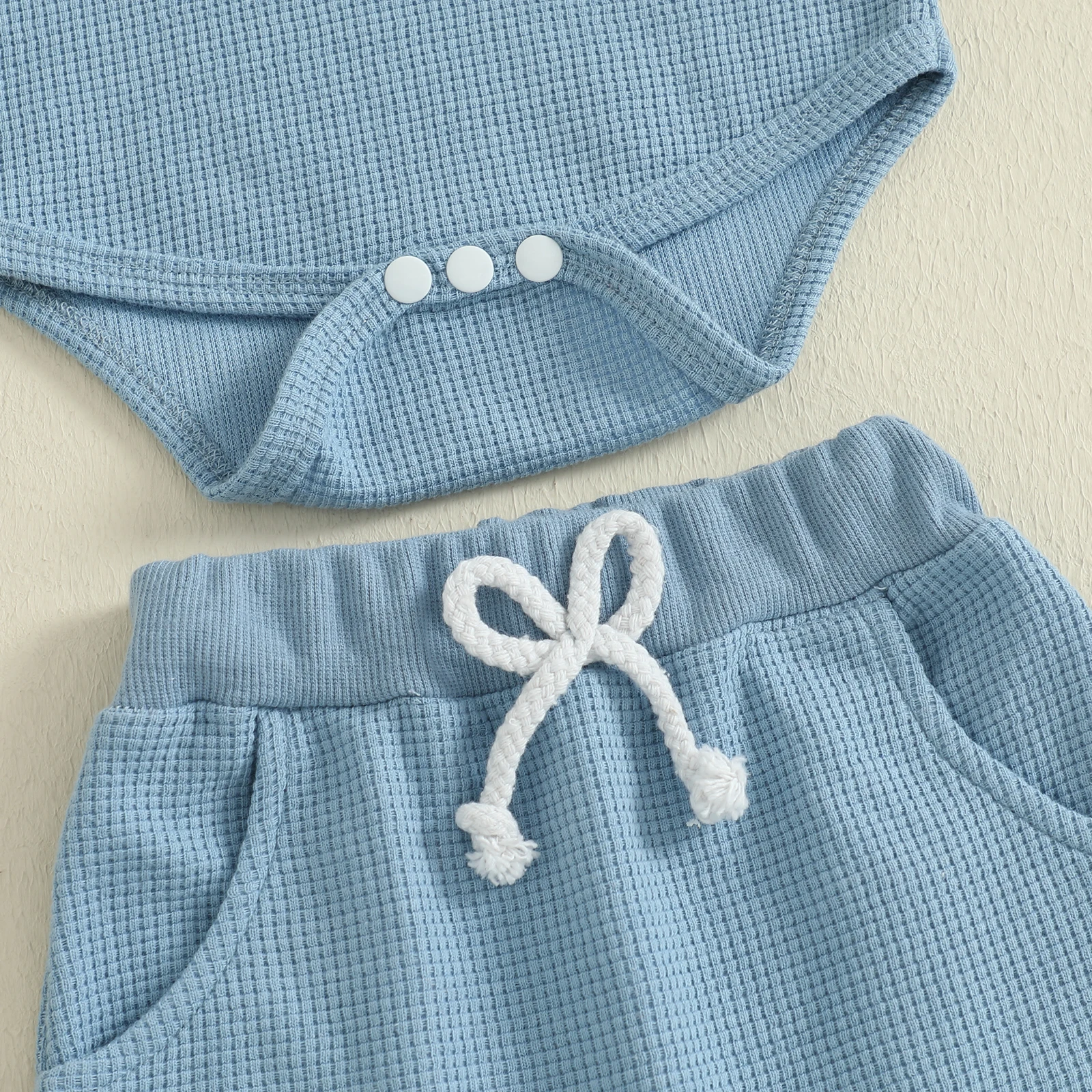 Suefunskry-Conjunto de trajes para bebé (niño o niña), pelele bordado con letras y cuello redondo de manga larga con cintura elástica, pantalones para correr, conjunto de otoño - imagen 5
