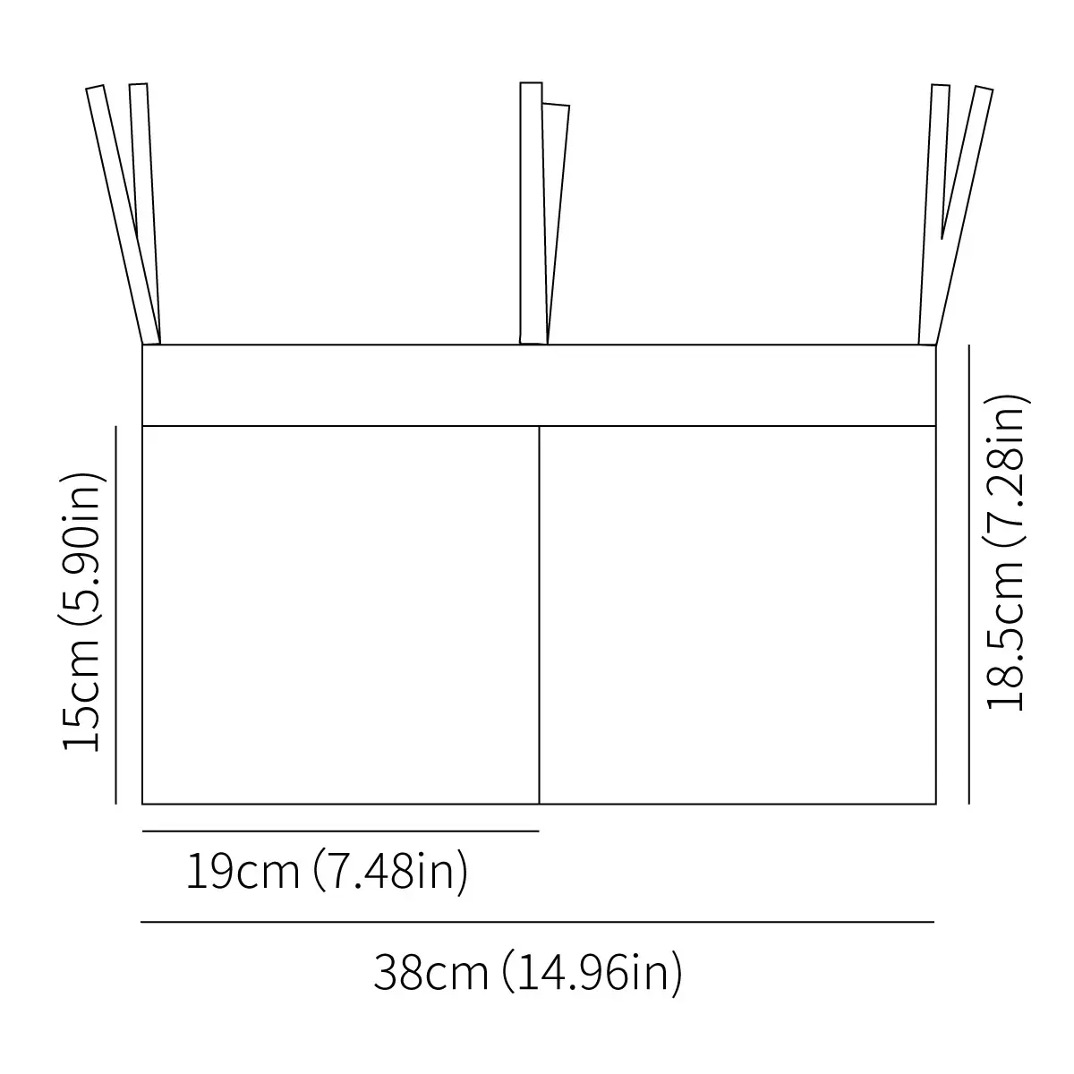 Elinfant-Bolsa de almacenamiento para cabecera de cama de bebé, 100% algodón, organizador de cuna, bolsa colgante para botellas, pañales, juguetes, bolsa colgante para cochecito - imagen 2
