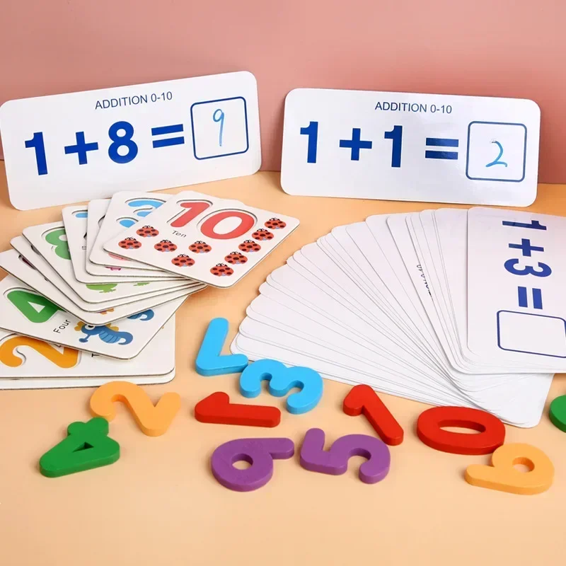 Juguetes Montessori de matemáticas – Números de madera para contar - imagen 2