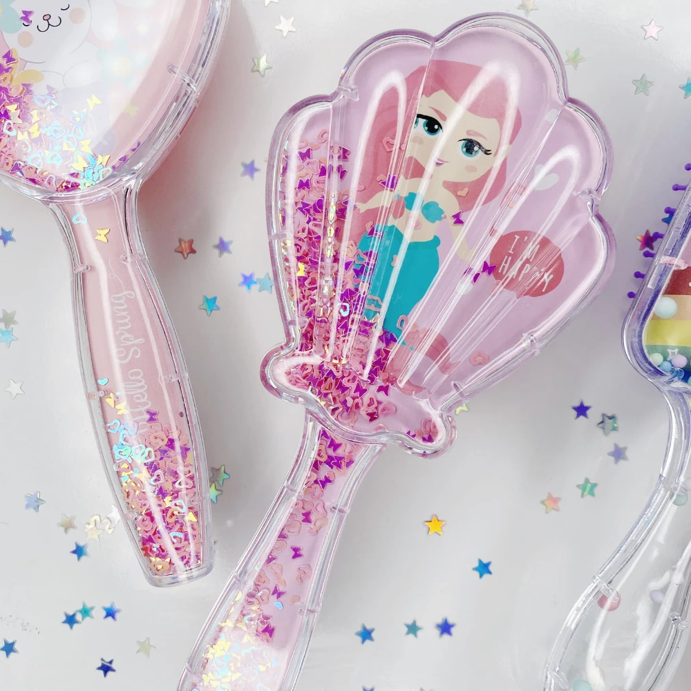 Cepillo de pelo húmedo, cepillo de pelo de sirena, cepillo para el pelo para niñas pequeñas, cepillo para desenredar, pelo largo y corto, liso y rizado para la mayoría de los tipos de cabello - imagen 3