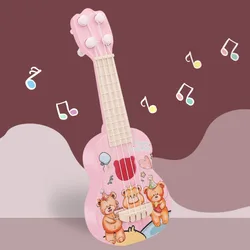 Ukelele de dibujos animados de alta calidad para principiantes, guitarra creativa para niños pequeños, regalo, Mini instrumentos musicales