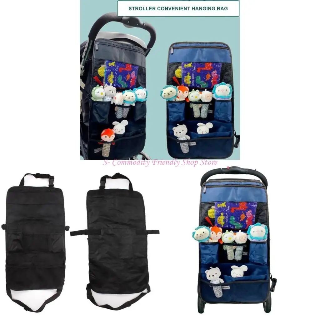 Bolso organizador colgante para cochecito bebé con bolsillo botella - imagen 2