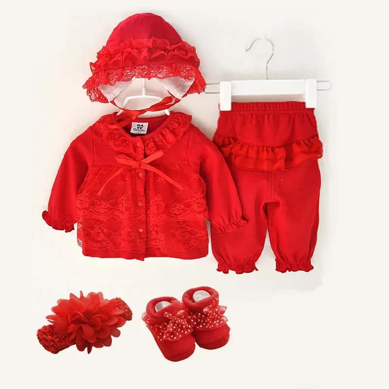 red set 5 pcs socks