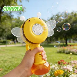 Pistola de burbujas eléctrica con diseño de abeja para niños