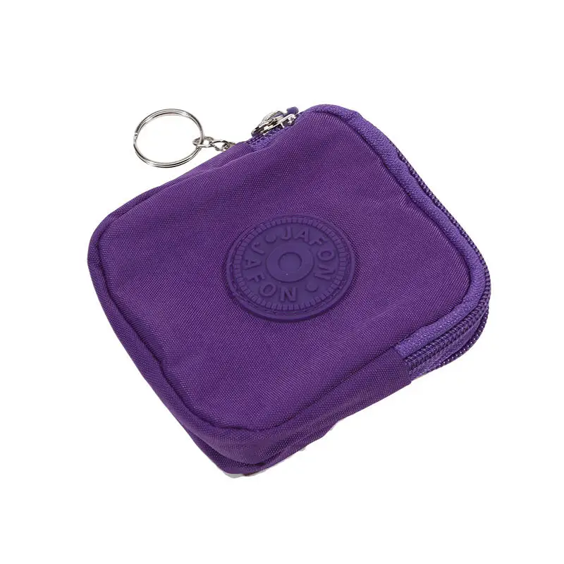 Monedero de lona resistente al desgaste para hombre y mujer, monedero duradero resistente al agua con llavero, tarjetero, 1 ud. - imagen 4