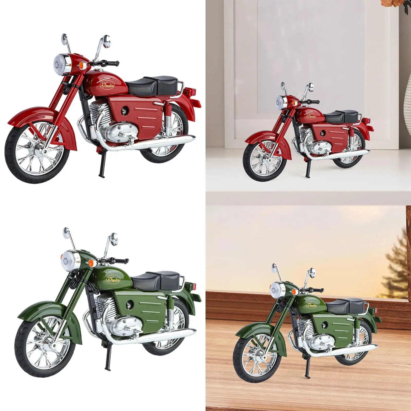 1:10 Scale Decor Accessories Motorcycle Model for Motorcycle Lovers Men Kids