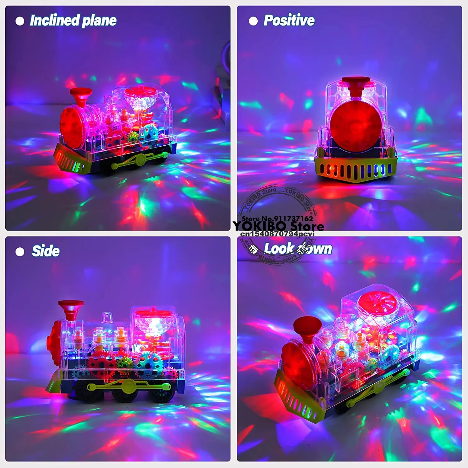 Tren eléctrico de juguete para bebés con luces y sonidos - imagen 2