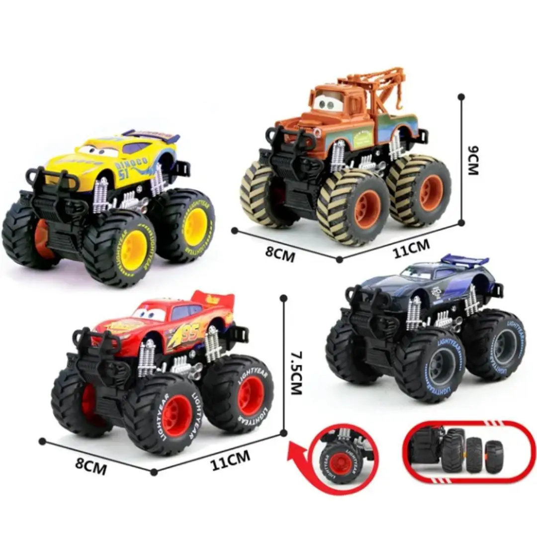 Disney Pixar Cars Lightning McQueen SUV Black Storm Jackson Cruz Mater rueda grande todoterreno coches de Metal juguete niños regalos de navidad - imagen 5