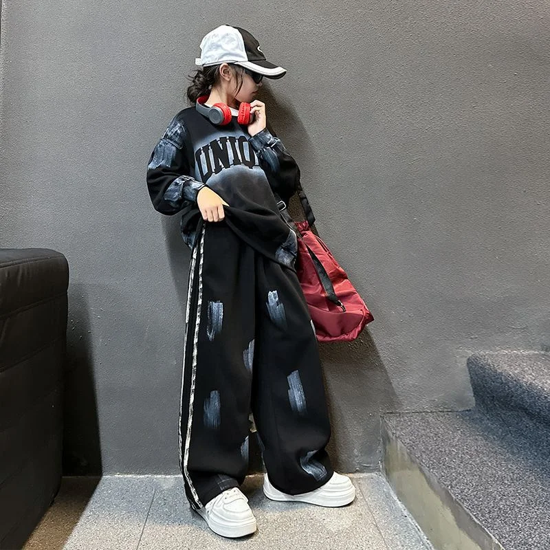 Conjunto de suéter y pantalón infantil de dos piezas para otoño