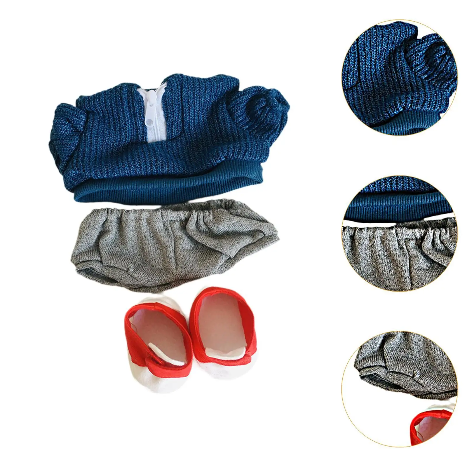 14.5in Doll Clothes Shirt Pants Outifit with A Pair of Shoes Dress up Decor Cute Fashion Cute Doll Clothes Suit for DIY Dolls