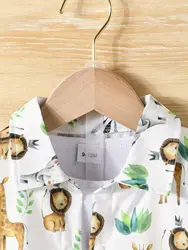 Conjunto de verano niño con camisa tipo viaje y pantalón corto