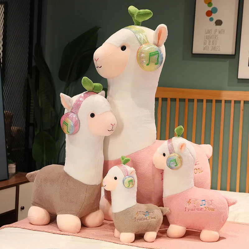 Muñecos de peluche de Alpaca Llama, animales de peluche de 25-68CM, suaves, regalos de cumpleaños - imagen 3