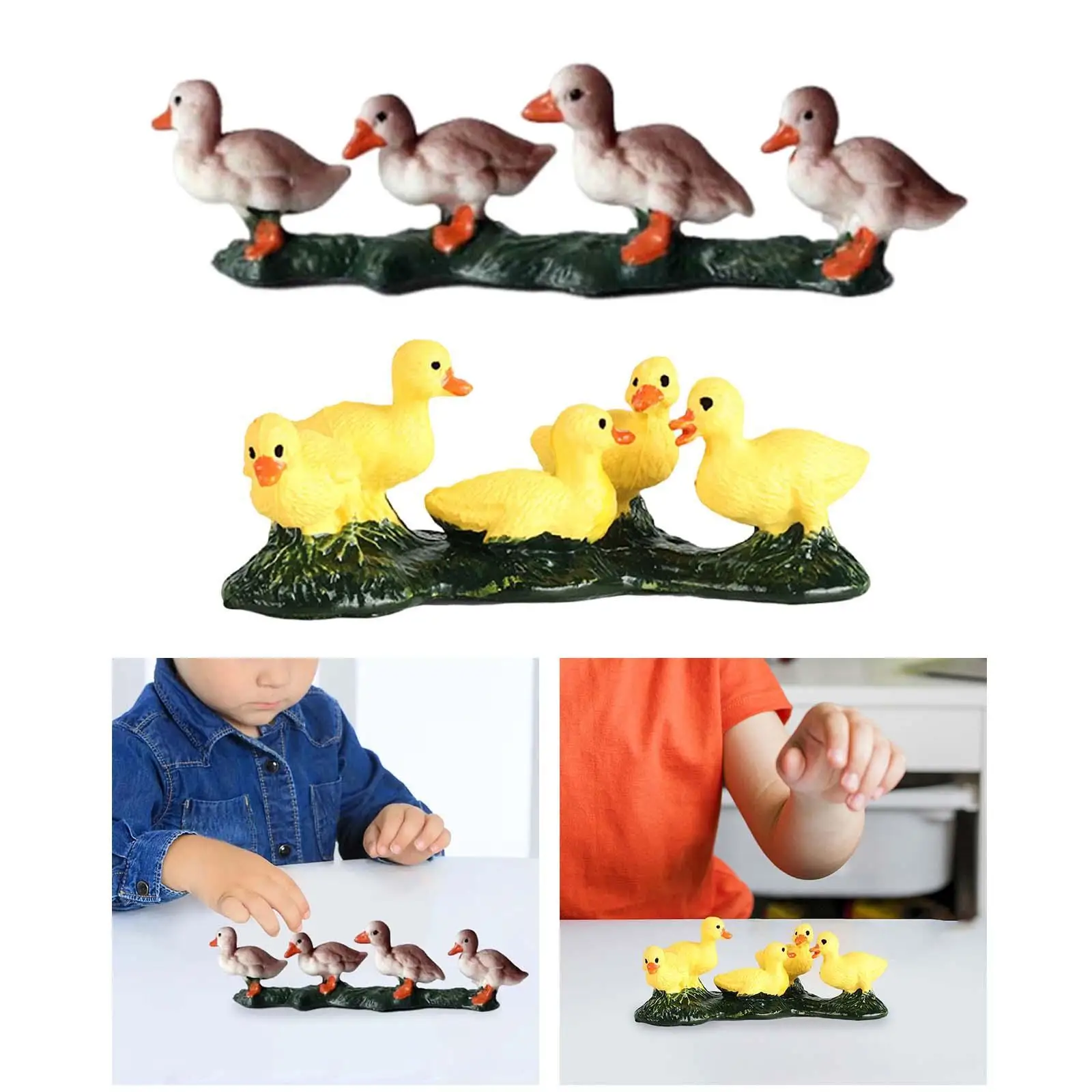 Duck Animal Figure Realistic Mini Home Decor Simulated Animal Model for Kids
