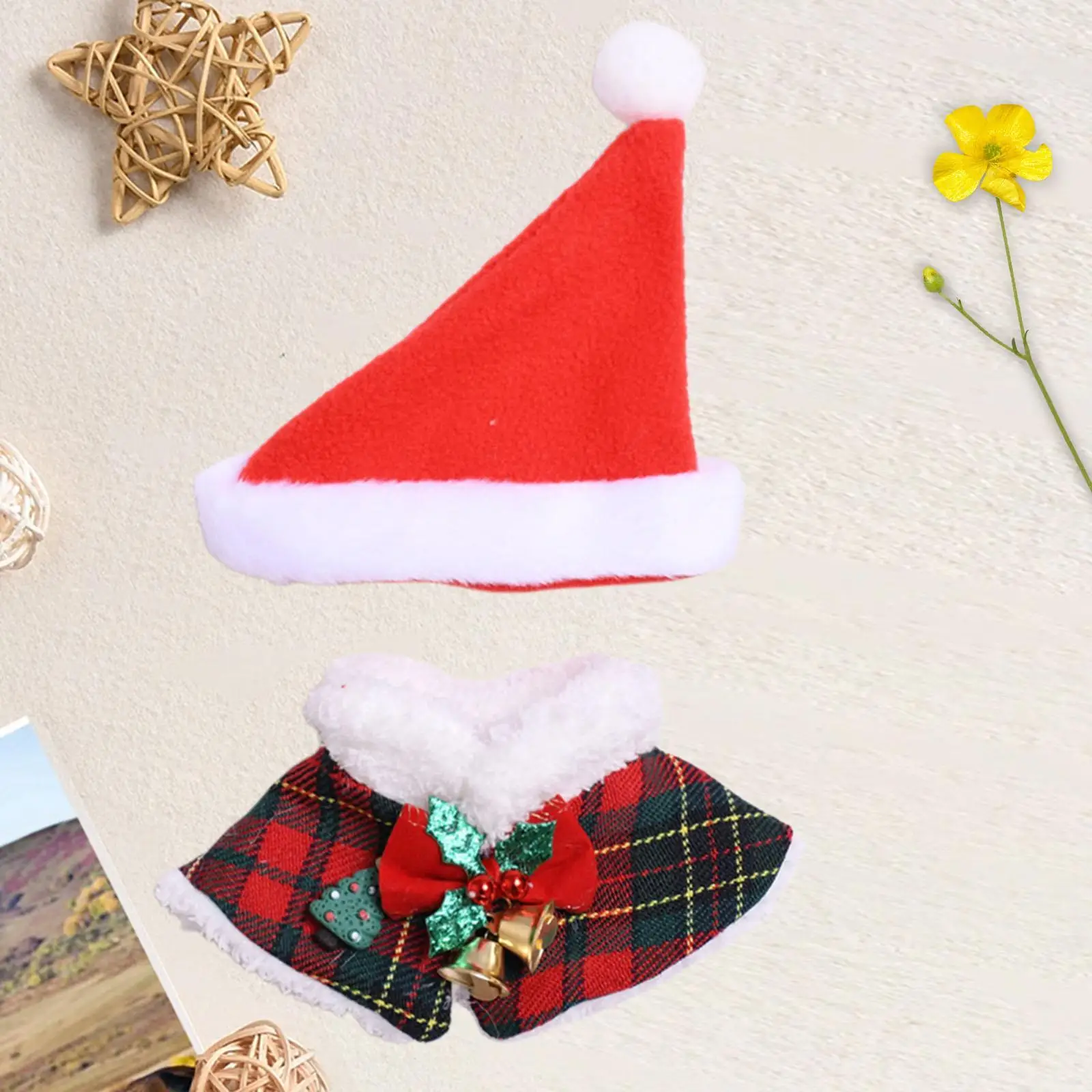 6.69in Doll Clothes Doll Clothing Christmas Dress up Handmade Doll Accessories Doll Cloak for Little Girls Birthday Gift Kids