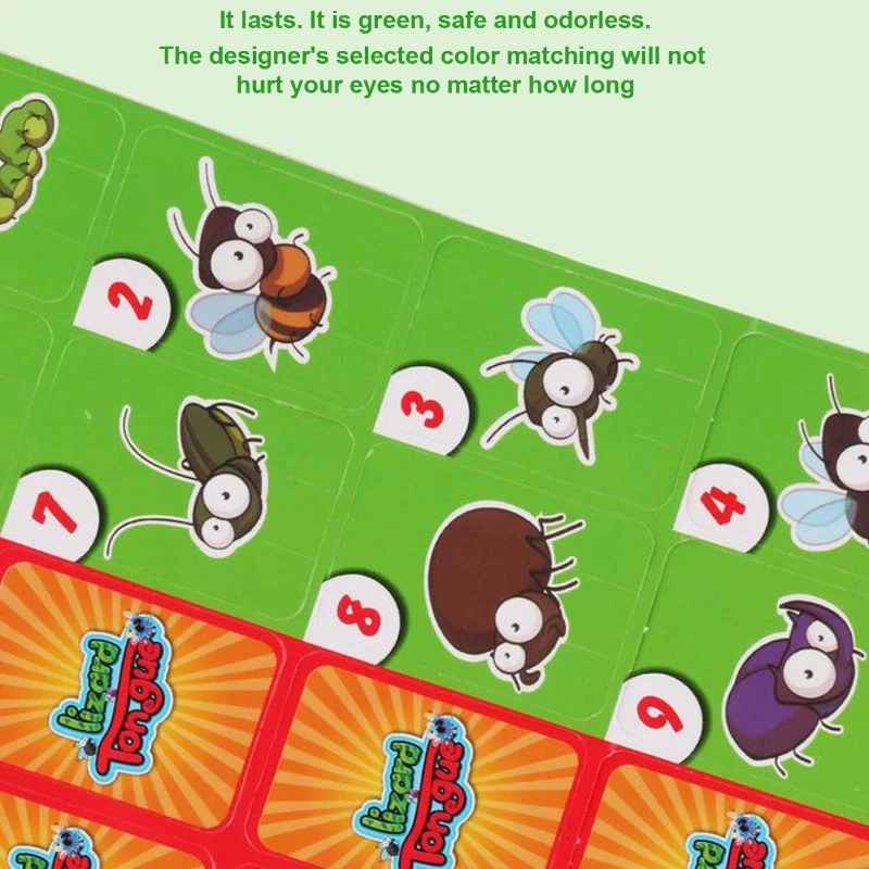 Divertida máscara de rana y lagarto, tarjetas para lamer lengua, juego de combate, tablero de escritorio, juguete para fiesta familiar, juguete interactivo antiestrés para padres e hijos - imagen 5
