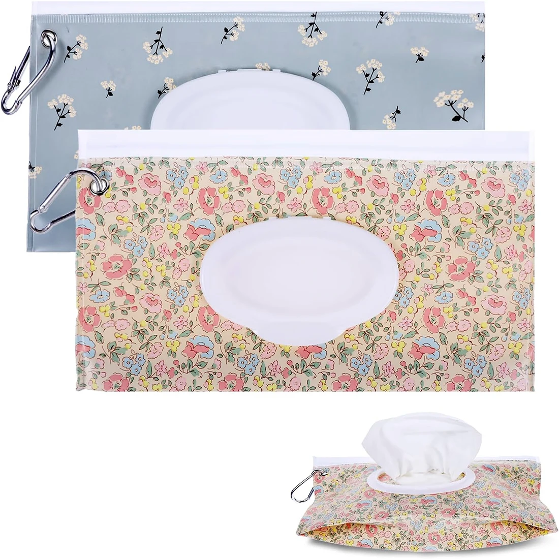 Bolsa de toallitas húmedas con tapa y correa a presión a la moda, bolsa colgante para cochecito de bebé, caja de pañuelos, bolsa de almacenamiento multifuncional, bolsa de mamá