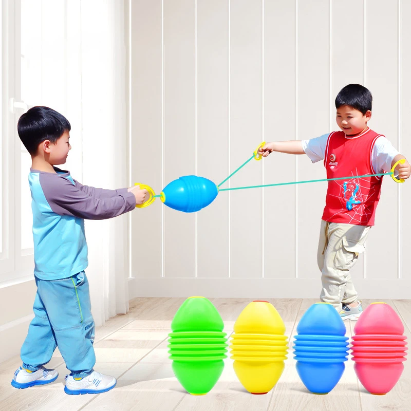 Pelota extraíble a mano para niños, juguetes al aire libre, entrenamiento, ejercicio de fuerza del brazo, tracción interactiva, entrenamiento sensorial, juegos deportivos, regalos