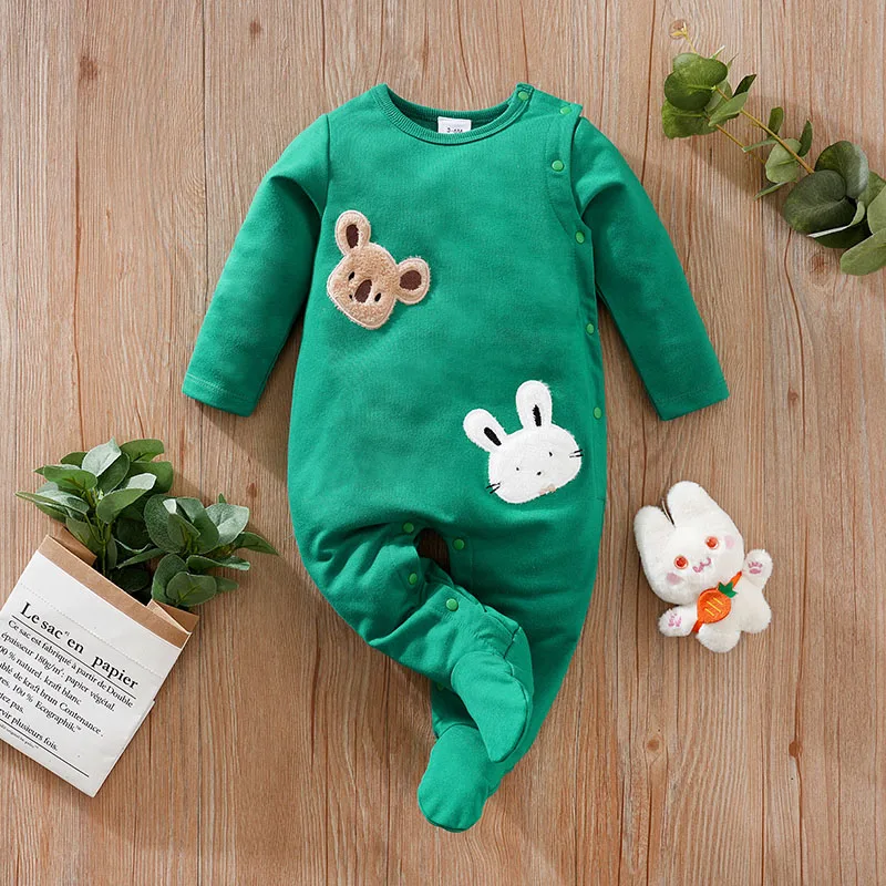 Body manga larga de bebé con estampado de koala y conejito - imagen 2