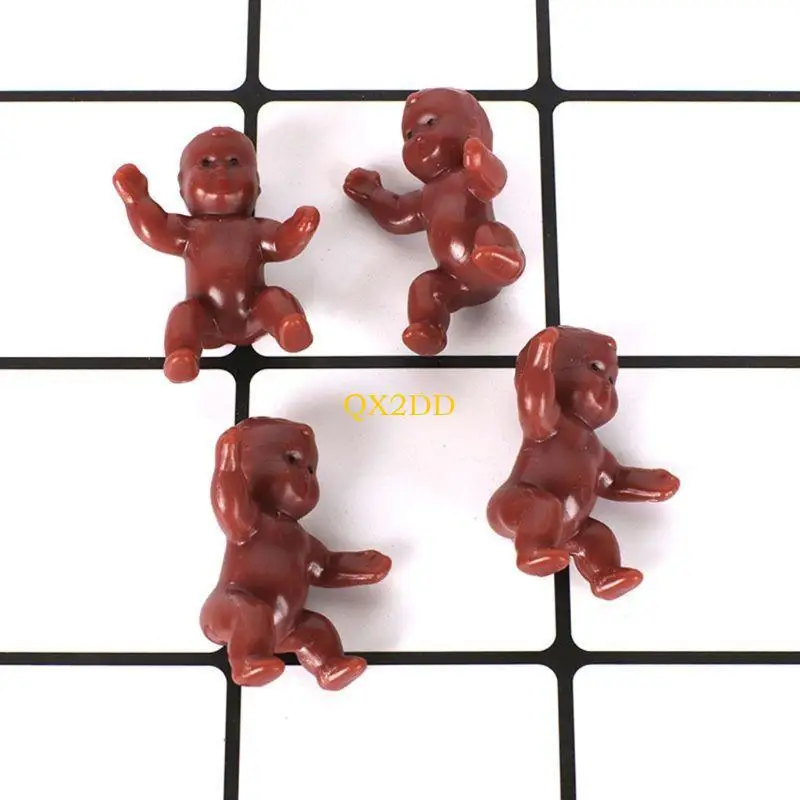QX2D 10 piezas juguete Muñecas Baby Sculture Statue Mini Baby For Doll House Decors - imagen 4