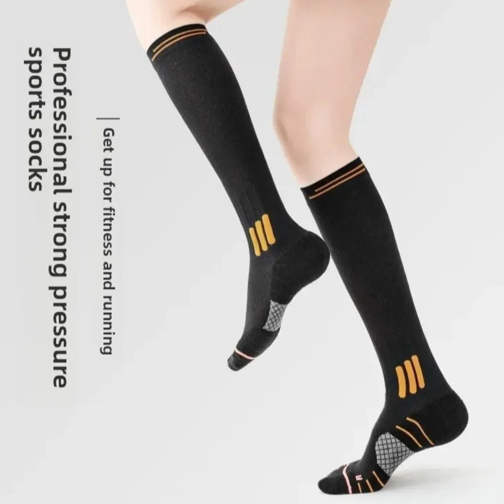 Nuevos calcetines largos de compresión para Fitness, calcetines elásticos antideslizantes, hermosos calcetines hasta la pantorrilla para correr, saltar, calcetines de Yoga para correr y saltar - imagen 2