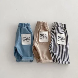 Pantalones informales a rayas para niños 0-5 años - Moda primavera