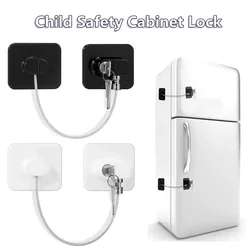 Cerradura de seguridad para nevera con llave resistente infantil