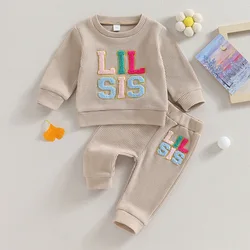 Conjunto sudadera waffle Milangel para niñas – Ropa de otoño 2 piezas