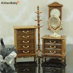 Mesita de noche para casa de muñecas – Mueble decorativo infantil 1:12