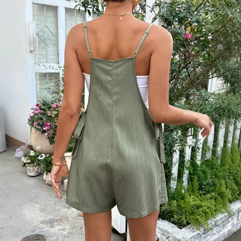 Pantalones cortos premamá frescos de tirantes ajustables - imagen 4
