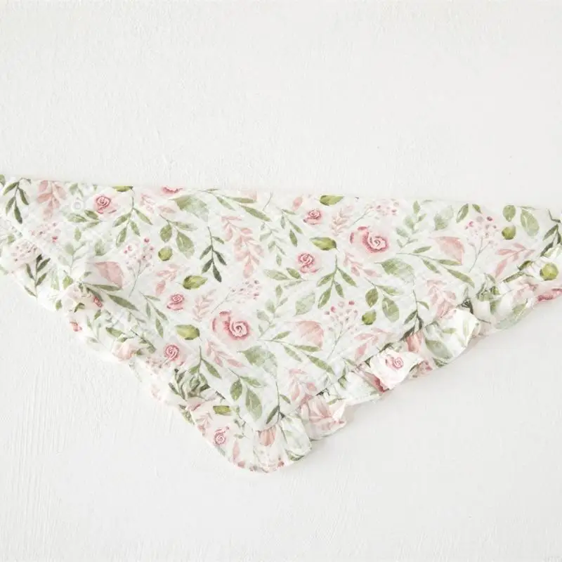 D7YD bufanda suave para bebé, Baberos cómodos para recién nacidos, Baberos para bebé con patrón encantador, Baberos algodón - imagen 3