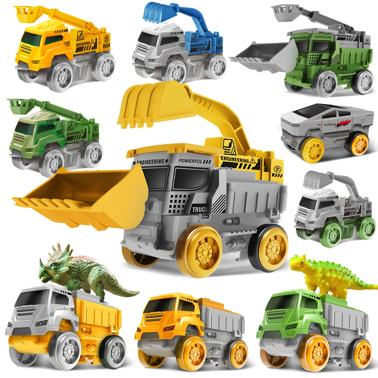 Repuesto de coches para pistas, rompecabezas para niños, escalada mágica, pista de juguete eléctrica, excavadora de coche, vehículo de ingeniería eléctrica de juguete - imagen 5