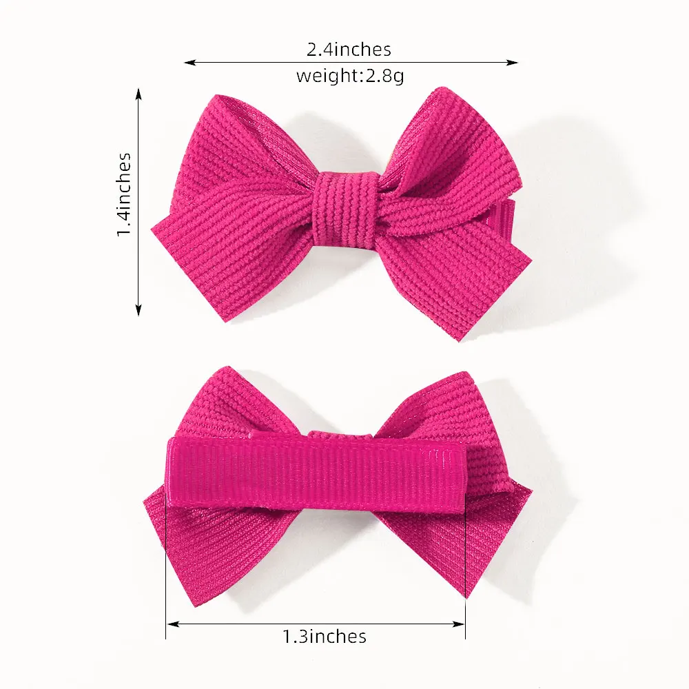 6 uds. De pinzas para el pelo de mariposa a rayas para niños, bordes de tela para niñas y accesorios para el cabello Retro con Clip LATERAL de princesa bonita - imagen 3