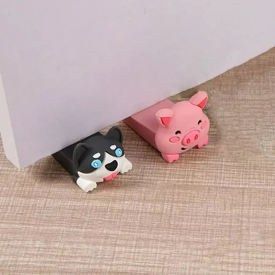 Tope de puerta de dibujos animados, bloque amortiguador reutilizable de silicona, Tope de puerta, tapón de manija, tapón anticolisión para puerta de casa - imagen 4