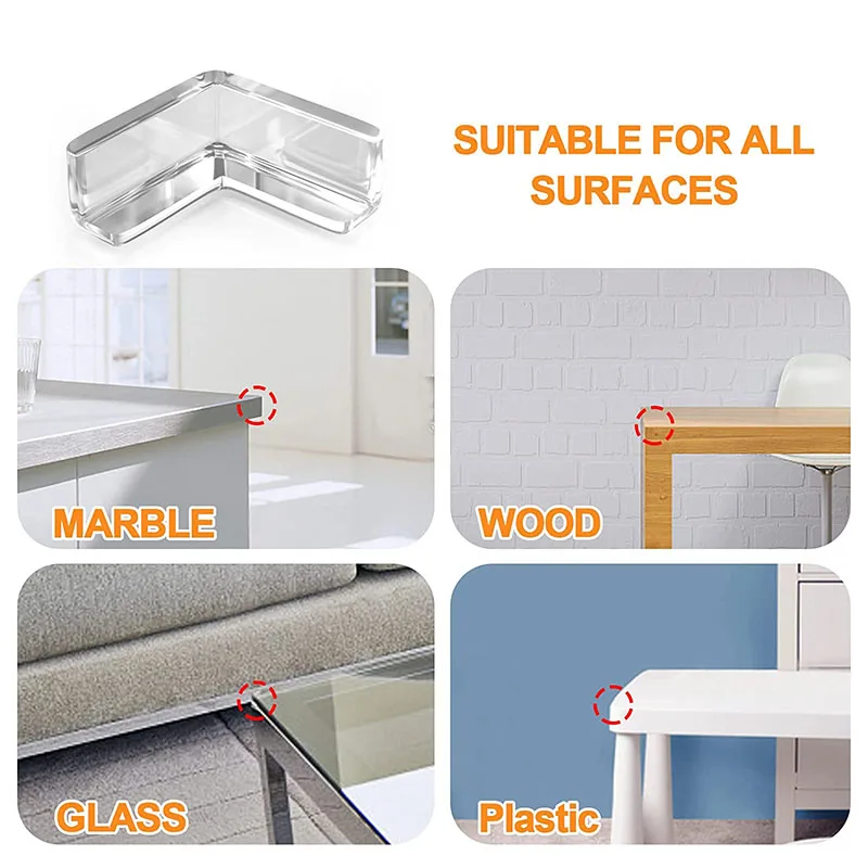 Protectores de silicona para esquinas de mesa con bebés - imagen 3