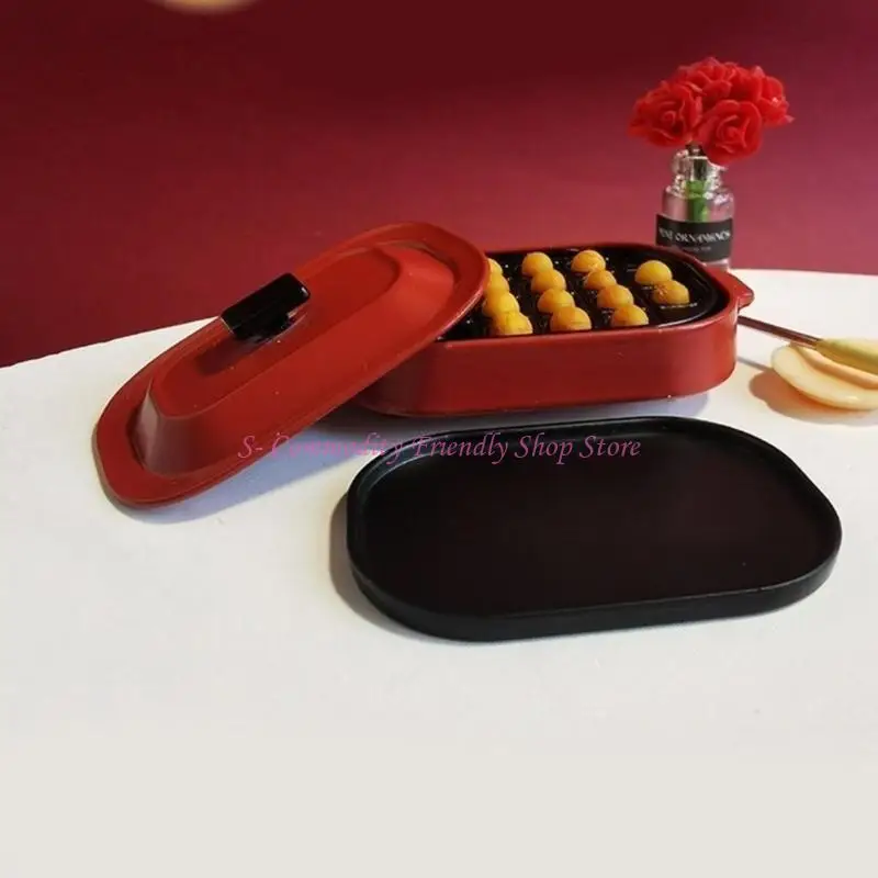 85AE cocina en miniatura sartén juguete casa muñecas decoración juego utensilio cocina juguete niños jugar casa accesorio