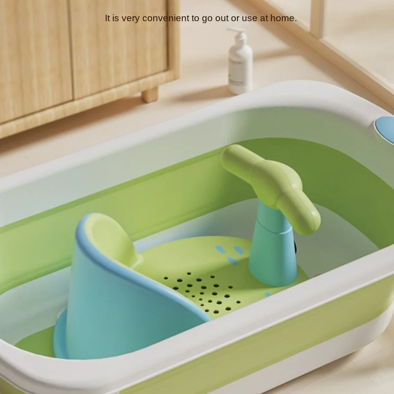 Silla de baño cálida para bebé, asiento de bañera antideslizante para niños recién nacidos, taburete de baño antideslizante, viene con paquete de regalo - imagen 3