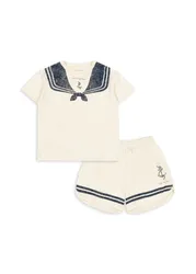 KS Conjunto verano algodón bebé – Camiseta cereza y pantalón corto