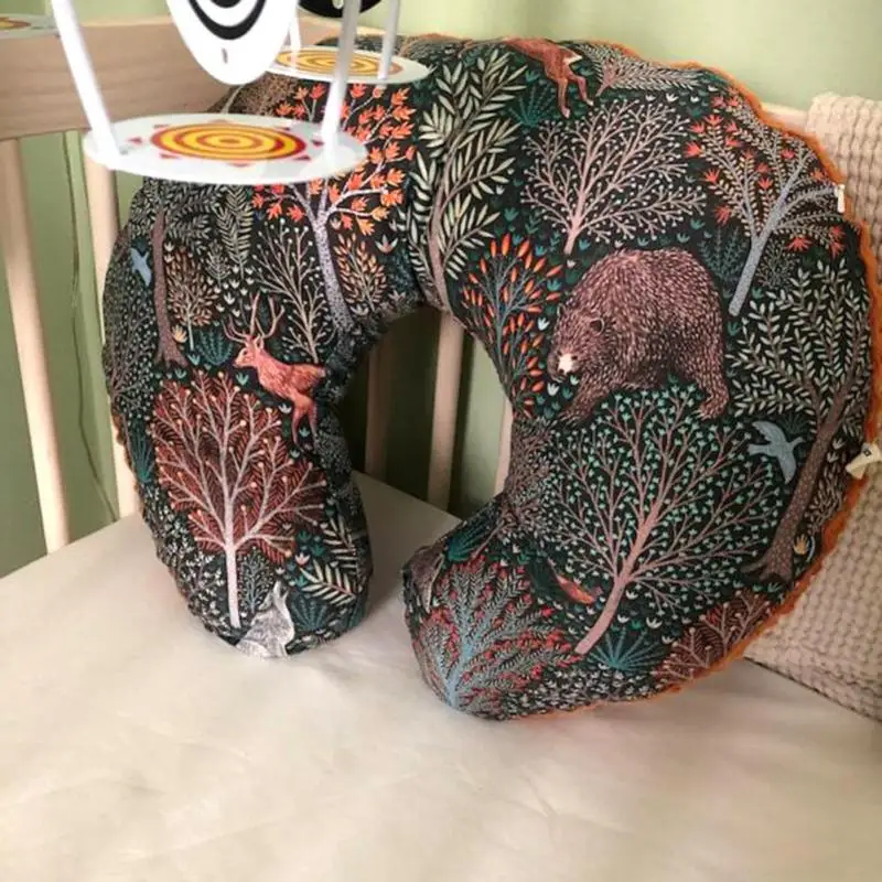 Almohada de lactancia desmontable, funda de cojín de alimentación infantil, funda de almohadas de lactancia para bebés recién nacidos, funda de almohada de lactancia en forma de U - imagen 2