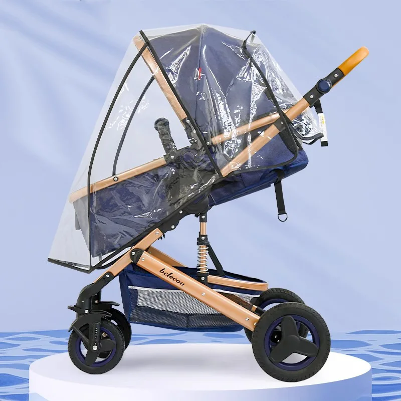 Chubasquero para cochecito, cubierta transparente antigotitas, cubierta para la lluvia para cochecito de bebé, abrigo térmico para la lluvia, carrito para niños, paisaje alto - imagen 2