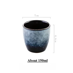 Taza de cerámica japonesa minimalista para té resistente al calor