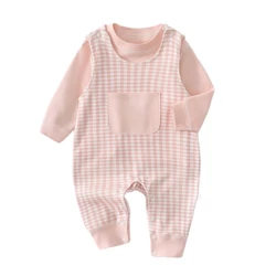 Mameluco bebé unisex manga larga algodón suave cuadros Halloween