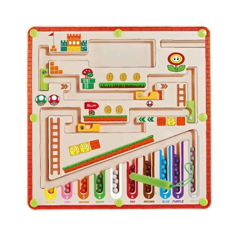 Laberinto magnético Montessori para aprender colores y números - imagen 5
