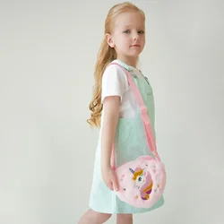 Bolso infantil unicornio bandolera suave para niña