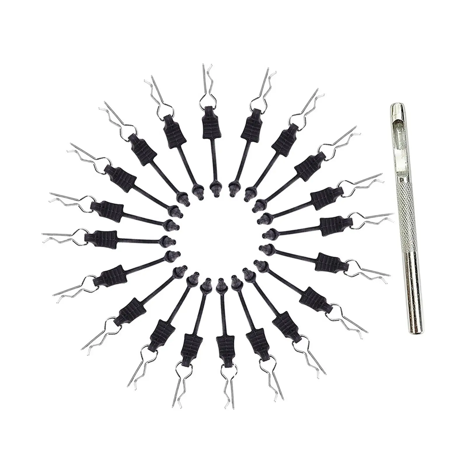 RC Car Body Clip Kit High-strength 4 Pieces/20 Pieces RC Car Accessories R‐Shape Shell Clips for 1/12 1/14 1/16 RC Cars Hobbyist RC Car Body Clip Kit High-strength 4 Pieces/20 Pieces RC Car Accessories R‐Shape Shell Clips for 1/12 1/14 1/16 RC Cars Hobbyist